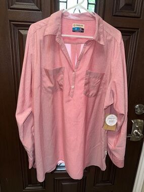 Magellan Outdoors Women’s  Long-Sleeve Pink Pullover Shirt